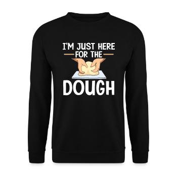 Je ne suis que pour la pâte ici | | chemise Baker - Sweat-shirt Unisexe - noir - Devant - Alina (178cm) & Michal (187cm)