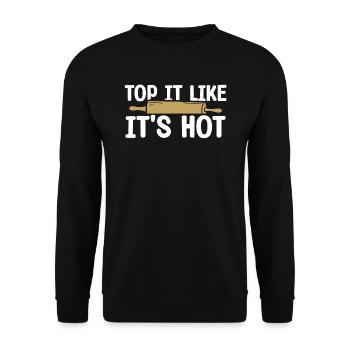 Top It Like It's Hot | Baker Shirt | Bake - Unisex Sweatshirt - black - Front - Alina (178cm) & Michal (187cm)