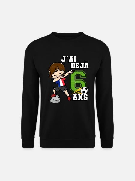 Fußball Junge Es Ist Mein 6e Geburtstag - Unisex Pullover - Schwarz