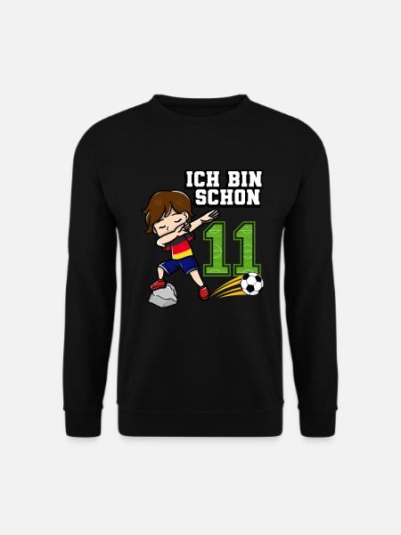 Fußball Junge Es Ist Mein 11. Geburtstag Deutsche - Unisex Pullover - Schwarz