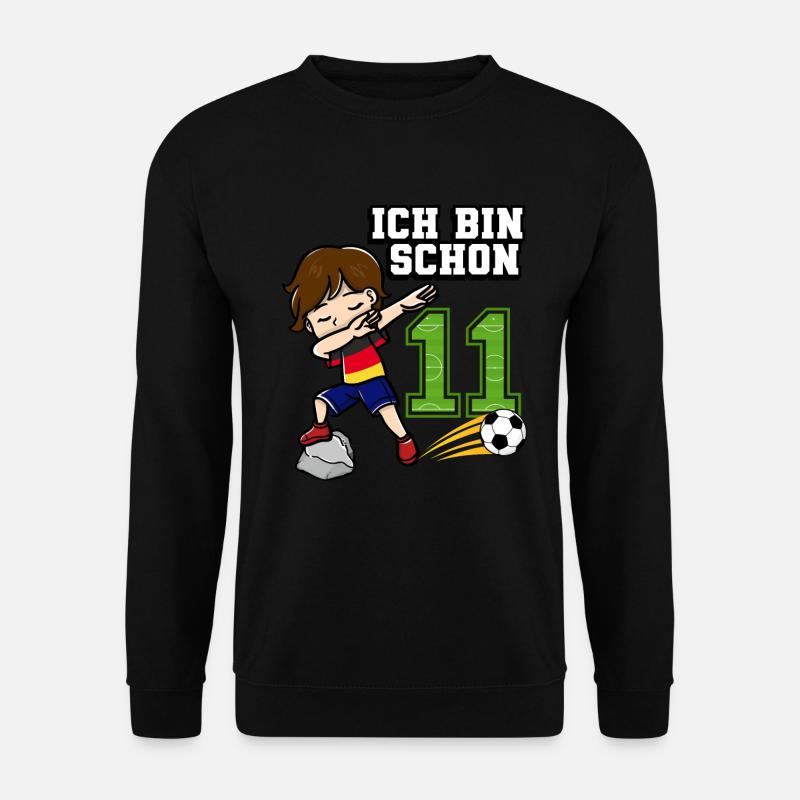Fußball Junge Es Ist Mein 11. Geburtstag Deutsche - Unisex Pullover - Schwarz