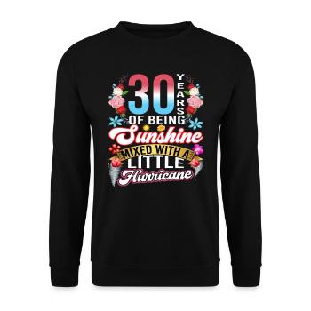 30 Years of Sunshine Mixed with Small - Unisex Sweatshirt - black - Front - Alina (178cm) & Michal (187cm)