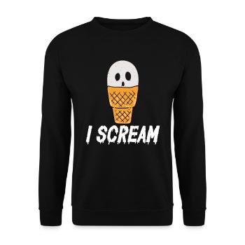 Je crie Sorbet Mochi Popsicles Crème glacée - Sweat-shirt Unisexe - noir - Devant - Alina (178cm) & Michal (187cm)