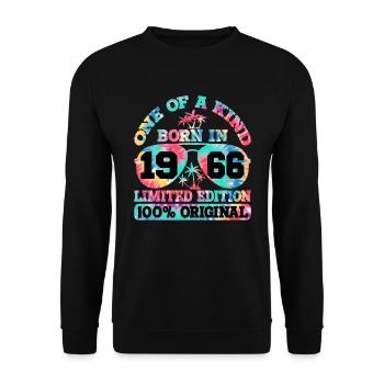 Unique Born 1966 Édition Limitée Été - Sweat-shirt Unisexe - noir - Devant - Alina (178cm) & Michal (187cm)