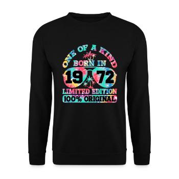 Unique Born 1972 Limited Edition Summer - Unisex Sweatshirt - black - Front - Alina (178cm) & Michal (187cm)