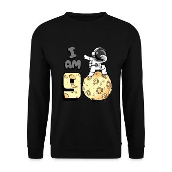 Je suis astronaute de 9 chambres enfant Moon Walker 9. - Sweat-shirt Unisexe - noir - Devant - Alina (178cm) & Michal (187cm)