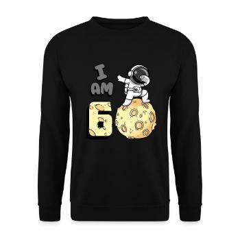 Je suis astronaute de 6 pièces enfant Moon Walker 6. - Sweat-shirt Unisexe - noir - Devant - Alina (178cm) & Michal (187cm)