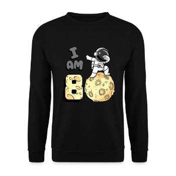 Je suis astronaute de 8 chambres enfant Moon Walker 8. - Sweat-shirt Unisexe - noir - Devant - Alina (178cm) & Michal (187cm)