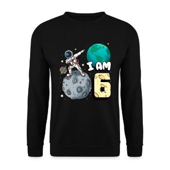 Je suis astronaute de 6 pièces enfant Moon Walker 6. - Sweat-shirt Unisexe - noir - Devant - Alina (178cm) & Michal (187cm)