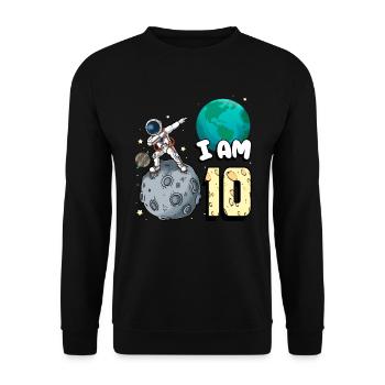 Je suis astronaute de 10 chambres enfant Moon Walker 10. - Sweat-shirt Unisexe - noir - Devant - Alina (178cm) & Michal (187cm)