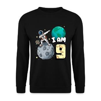 Je suis astronaute de 9 chambres enfant Moon Walker 9. - Sweat-shirt Unisexe - noir - Devant - Alina (178cm) & Michal (187cm)