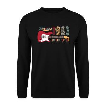Vintage 1963 Limited Edition 59th birthday | - Unisex Sweatshirt - black - Front - Alina (178cm) & Michal (187cm)