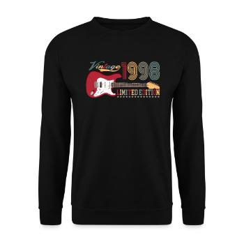 Vintage 1998 Limited Edition 24th birthday | - Unisex Sweatshirt - black - Front - Alina (178cm) & Michal (187cm)