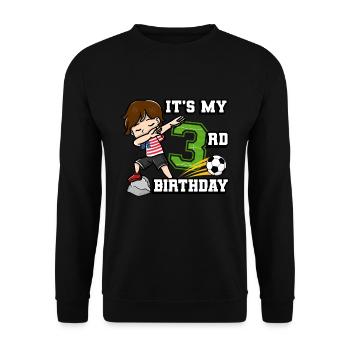 Football boy It's my 3rd birthday - Unisex Sweatshirt - black - Front - Alina (178cm) & Michal (187cm)