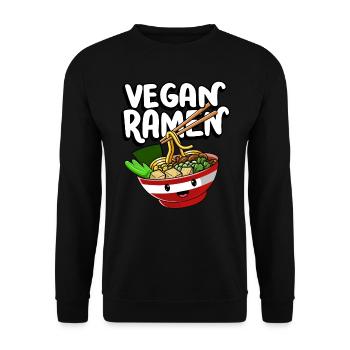 Sell My Soul For Ramen Bowl | Ramen Lover Shirt | - Unisex Pullover - Schwarz - Vorne - Alina (178cm) & Michal (187cm)
