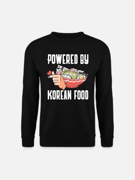 Powered By Koreanisches Essen Koreanischer - Unisex Pullover - Schwarz