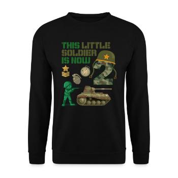 Ce petit soldat est maintenant 2 char de l’armée 2nd - Sweat-shirt Unisexe - noir - Devant - Alina (178cm) & Michal (187cm)