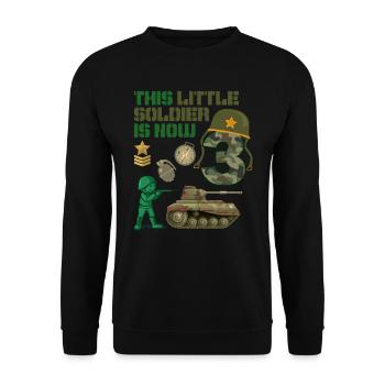 Ce petit soldat est maintenant 3 char de l’armée 3rd - Sweat-shirt Unisexe - noir - Devant - Alina (178cm) & Michal (187cm)