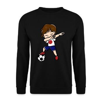 Dabbing Jeunes joueurs de football Drapeau japonais - Sweat-shirt Unisexe - noir - Devant - Alina (178cm) & Michal (187cm)