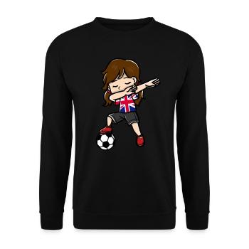 Dabbing Girls Football Players United Kingdom - Unisex Sweatshirt - black - Front - Alina (178cm) & Michal (187cm)