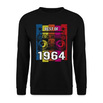 Best Of 1964 Stereo Radio Kassettenspieler - Unisex Pullover - Schwarz - Vorne - Alina (178cm) & Michal (187cm)