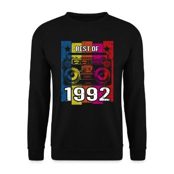 Best Of 1992 Stereo Radio Kassettenspieler - Unisex Pullover - Schwarz - Vorne - Alina (178cm) & Michal (187cm)