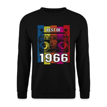 Best Of 1966 Stereo Radio Kassettenspieler - Unisex Pullover - Schwarz - Vorne - Alina (178cm) & Michal (187cm)