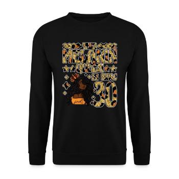 Cette reine de mélanine est maintenant noire de 30 ans - Sweat-shirt Unisexe - noir - Devant - Alina (178cm) & Michal (187cm)