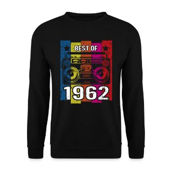 Best Of 1962 Stereo Radio Kassettenspieler - Unisex Pullover - Schwarz - Vorne - Alina (178cm) & Michal (187cm)