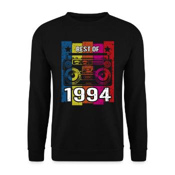 Best Of 1994 Stereo Radio Kassettenspieler - Unisex Pullover - Schwarz - Vorne - Alina (178cm) & Michal (187cm)