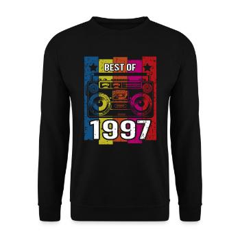 Best Of 1997 Stereo Radio Kassettenspieler - Unisex Pullover - Schwarz - Vorne - Alina (178cm) & Michal (187cm)