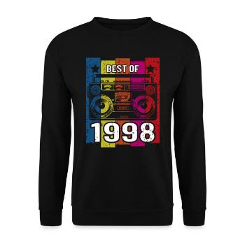 Best Of 1998 Stereo Radio Kassettenspieler - Unisex Pullover - Schwarz - Vorne - Alina (178cm) & Michal (187cm)