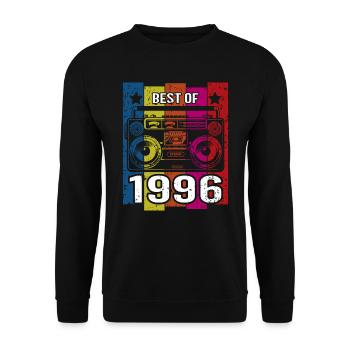 Best Of 1996 Stereo Radio Kassettenspieler - Unisex Pullover - Schwarz - Vorne - Alina (178cm) & Michal (187cm)