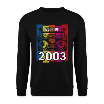 Best Of 2003 Stereo Radio Kassettenspieler - Unisex Pullover - Schwarz - Vorne - Alina (178cm) & Michal (187cm)