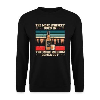 Plus il y a de whisky dans | Chemise Bourbon Drinker - Sweat-shirt Unisexe - noir - Devant - Alina (178cm) & Michal (187cm)