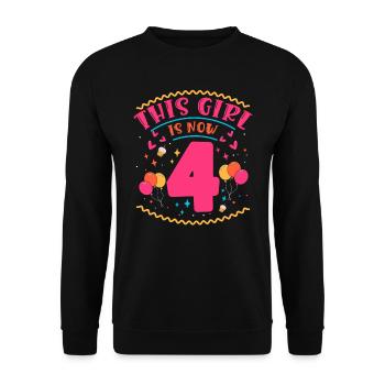 Cette fille a maintenant 4 | Thème Cupcake - Sweat-shirt Unisexe - noir - Devant - Alina (178cm) & Michal (187cm)