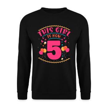 This Girl Is Now 5 | Cupcake Themed - Unisex Sweatshirt - black - Front - Alina (178cm) & Michal (187cm)