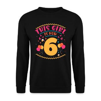 Cette fille a maintenant 6 | Thème Cupcake - Sweat-shirt Unisexe - noir - Devant - Alina (178cm) & Michal (187cm)