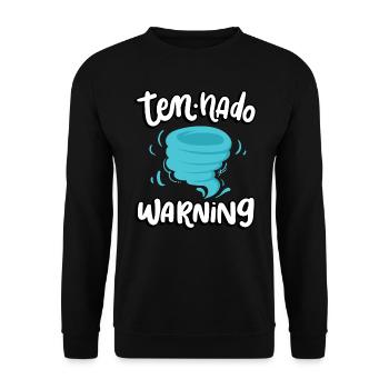 Ten-nado Warning 10th Birthday | Tornade - Sweat-shirt Unisexe - noir - Devant - Alina (178cm) & Michal (187cm)