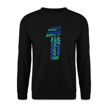 Anniversaire Garçon 1er anniversaire | Garçons - Sweat-shirt Unisexe - noir - Devant - Alina (178cm) & Michal (187cm)