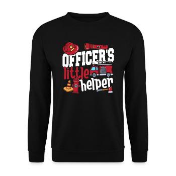 Police assistant | Children's Birthday Party Police | - Unisex Sweatshirt - black - Front - Alina (178cm) & Michal (187cm)
