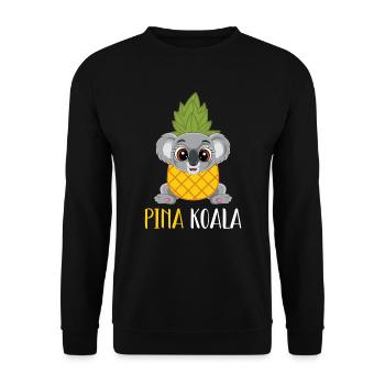 Pina koala pina colada ! | Funny gift | - Unisex Sweatshirt - black - Front - Alina (178cm) & Michal (187cm)