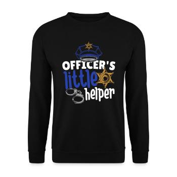 Police assistant | Children's Birthday Party Police | - Unisex Sweatshirt - black - Front - Alina (178cm) & Michal (187cm)