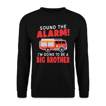 Appuyez sur l’alarme, je vais être un frère | - Sweat-shirt Unisexe - noir - Devant - Alina (178cm) & Michal (187cm)