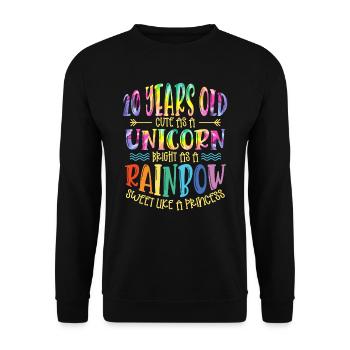 20 Jahre Alt Niedlich Wie Ein Einhorn Hell Wie - Unisex Pullover - Schwarz - Vorne - Alina (178cm) & Michal (187cm)