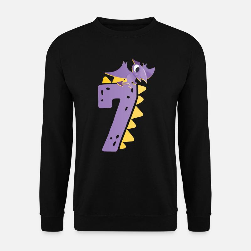 7e anniversaire | | d’anniversaire de dinosaure - Sweat-shirt Unisexe - noir