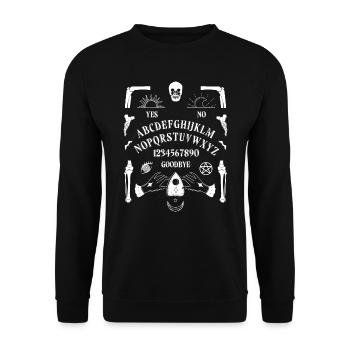 Creepy Ouija board, ghost board, - Unisex Sweatshirt - black - Front - Alina (178cm) & Michal (187cm)