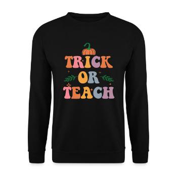Truc ou friandise - Fête costumée d’Halloween à - Sweat-shirt Unisexe - noir - Devant - Alina (178cm) & Michal (187cm)