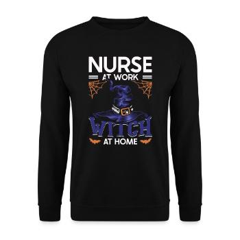 Infirmière au travail Witch Im - Sweat-shirt Unisexe - noir - Devant - Alina (178cm) & Michal (187cm)