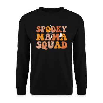 Spooky Mama Squad Fête costumée d’Halloween avec - Sweat-shirt Unisexe - noir - Devant - Alina (178cm) & Michal (187cm)